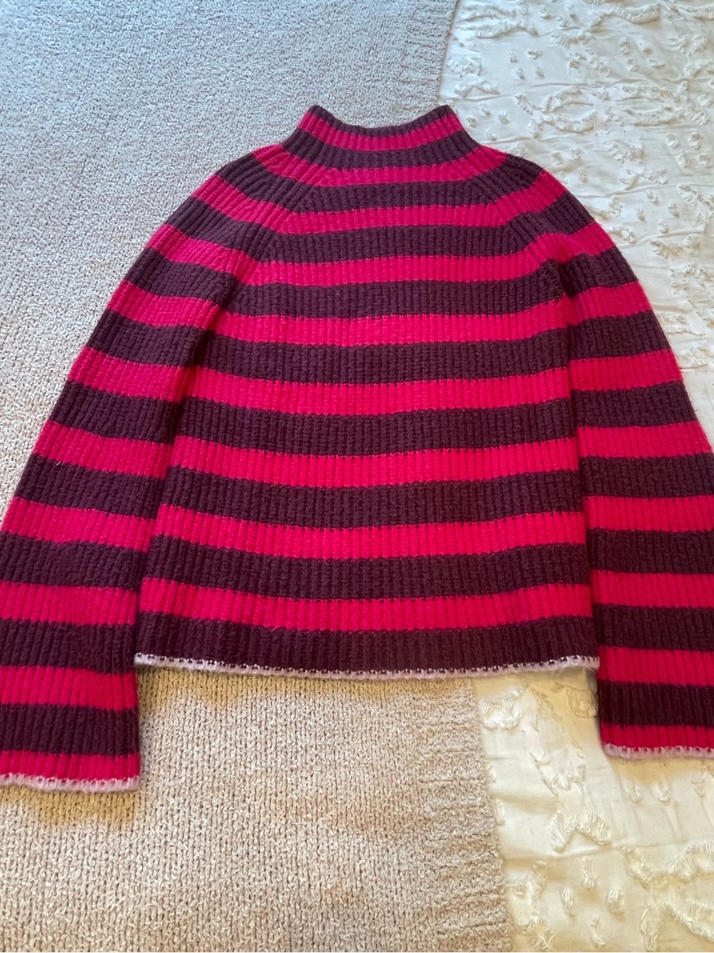 Anthropologie Maeve Stripe Wool & Yak Blend Turtleneck Sweater - size Medium - Picture 8 of 11